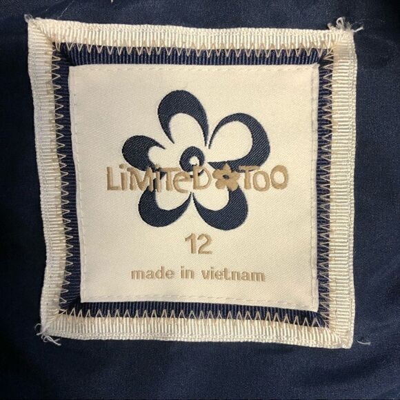 Limited Too Blue Vest with removable hood size 12 - Picture 3 of 4